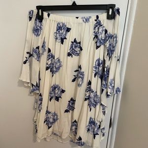 Strapless flower dress